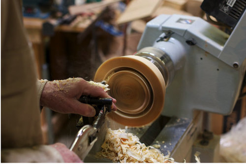 coring a bowl on the lathe